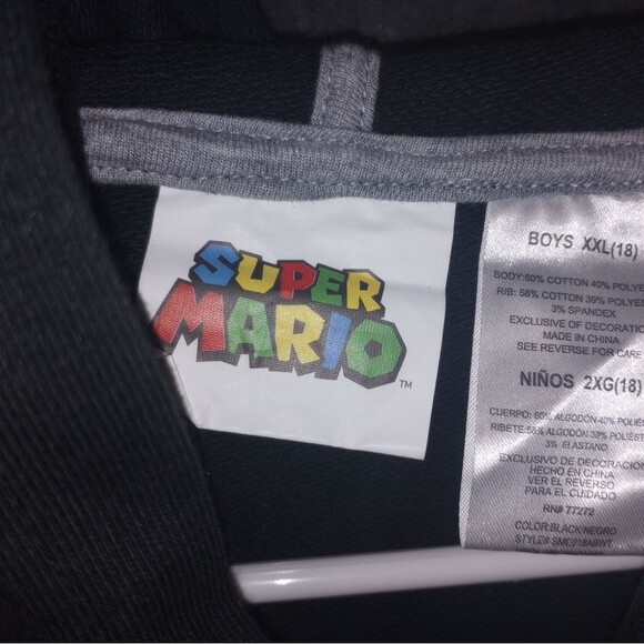 Super Mario Bros Hoodie Size XXL NWT - Picture 6 of 7